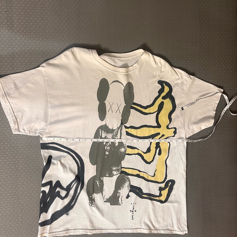 Graphic White T-Shirt with Abstract Design